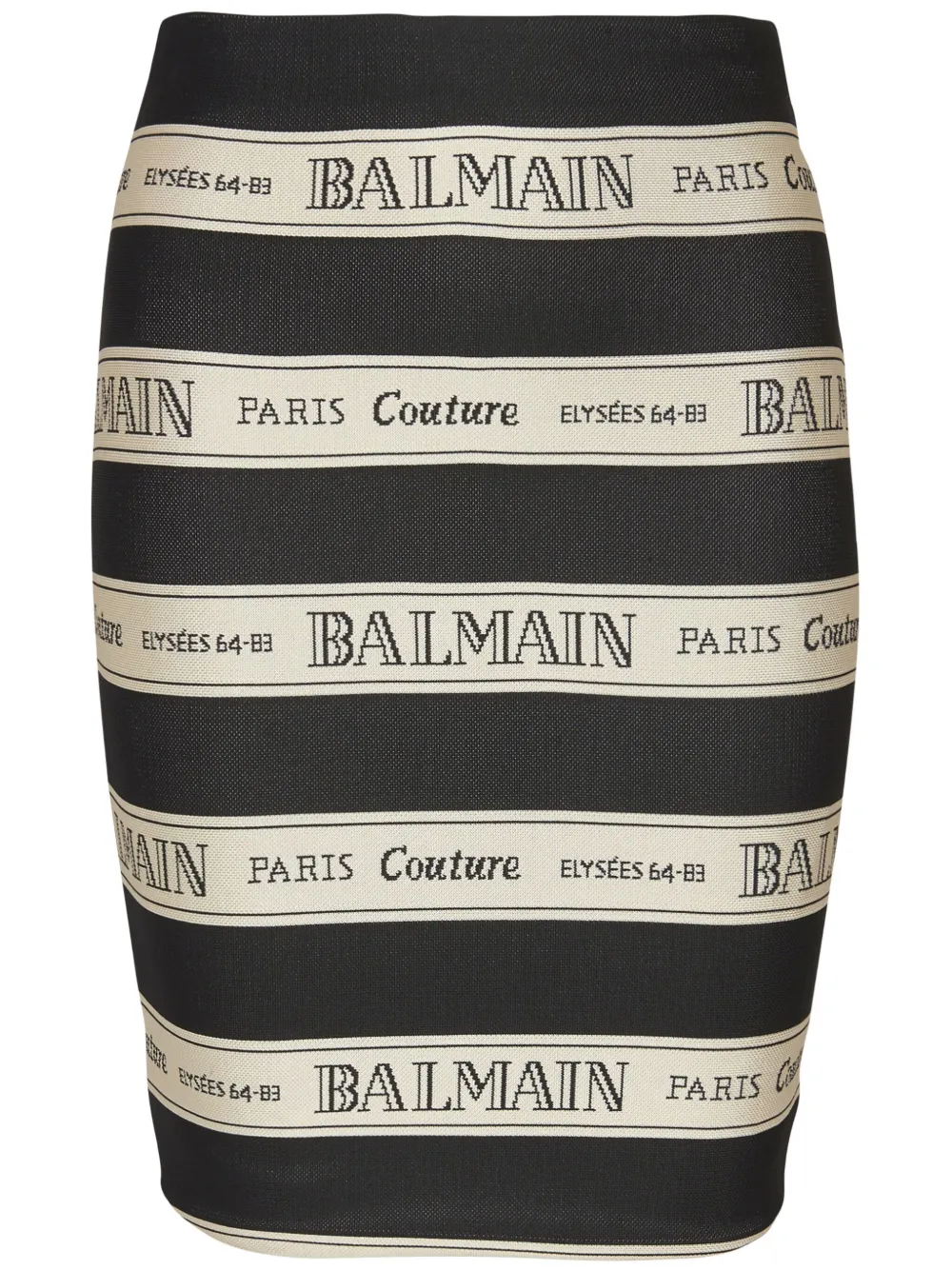 Balmain Ribbon Motif Short Jacquard Skirt In Multicolour