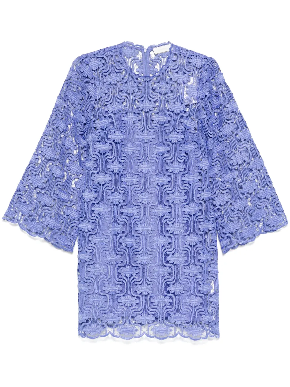 Zimmermann Maxine Guipure Lace Mini Dress In Blue