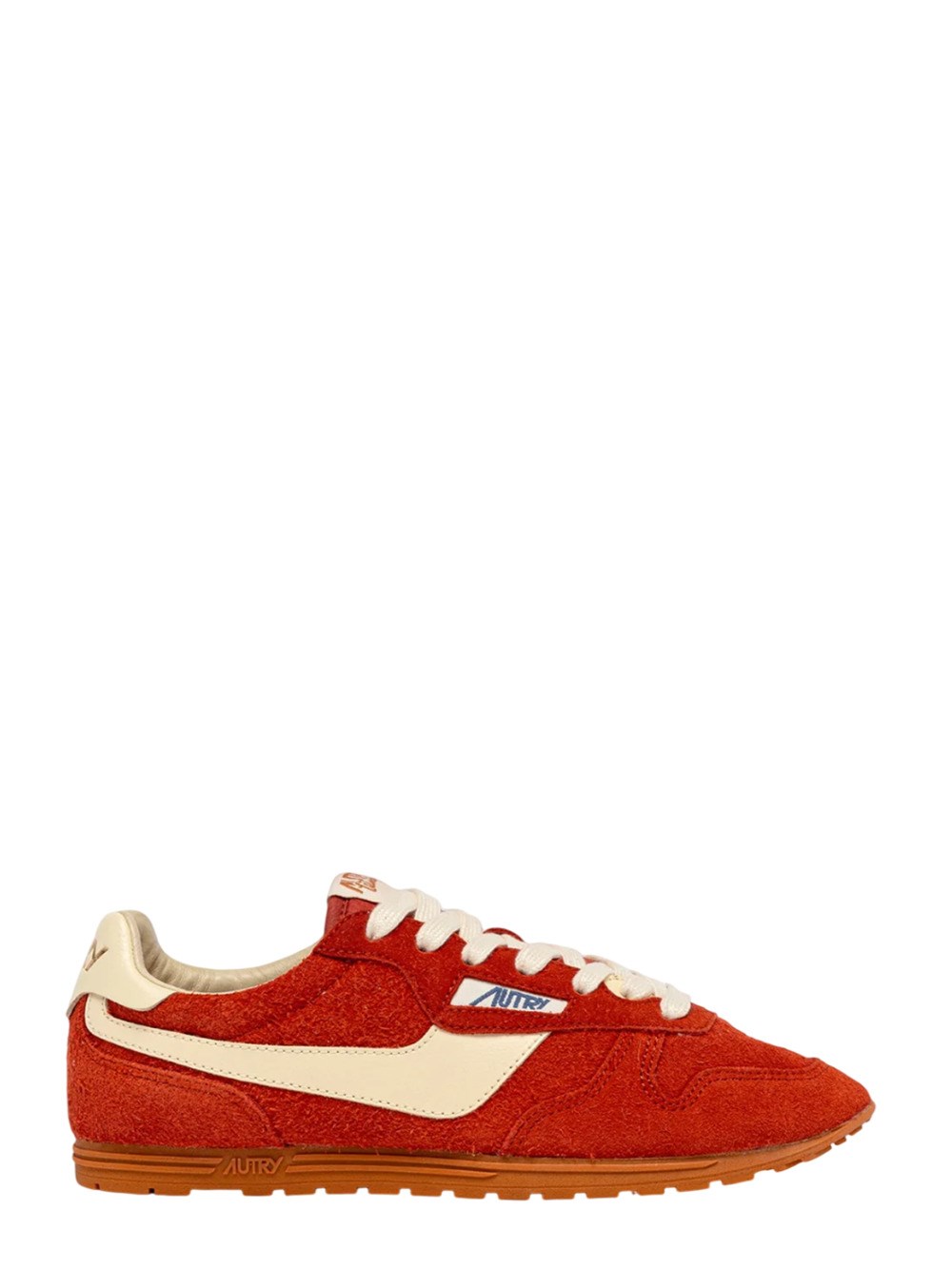 Shop Autry Windspin Sneakers In Suede And Parrot And Rutabaga Leather In Red