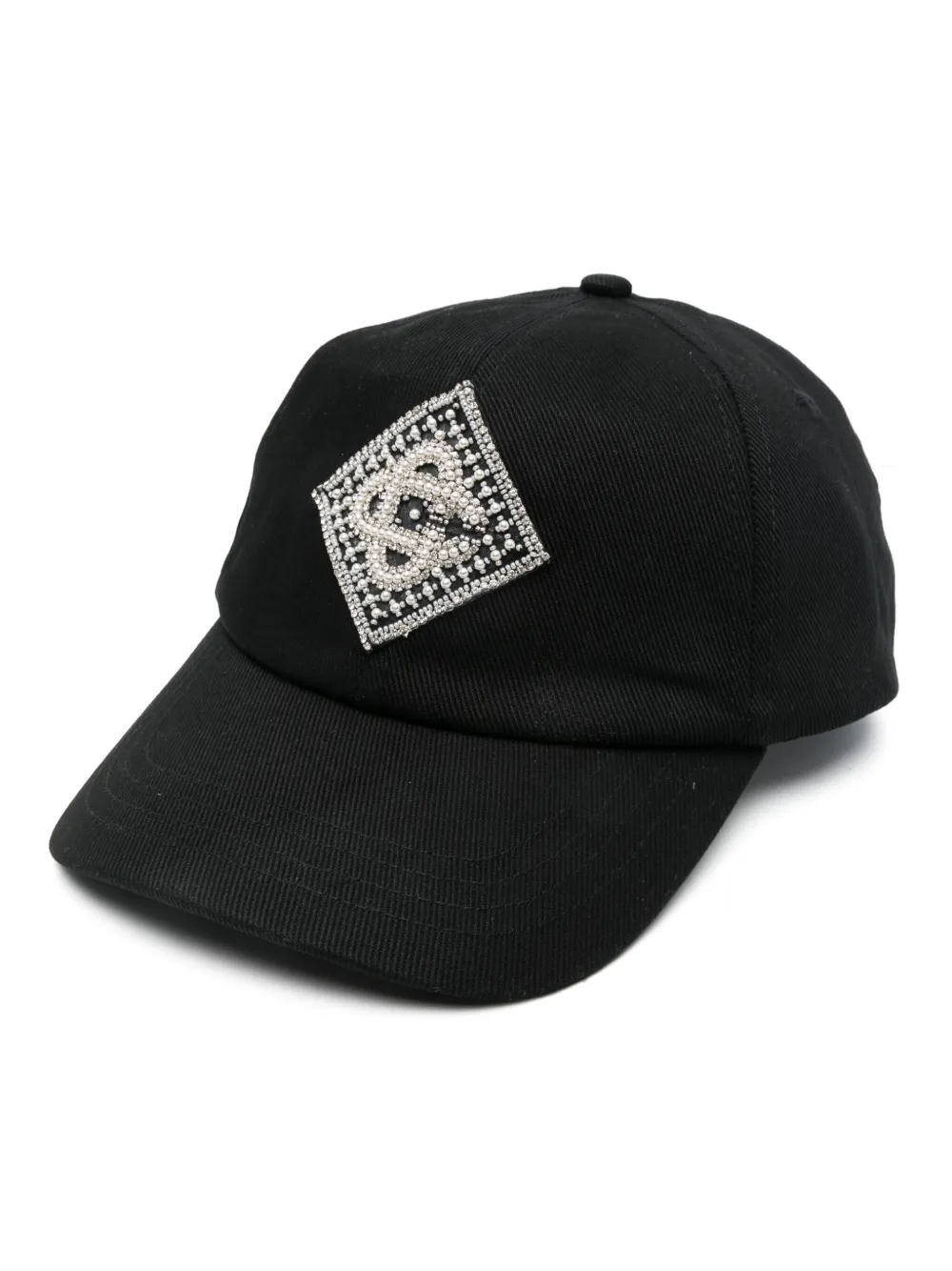 Shop Casablanca Baseball Hat With Decoration In Black