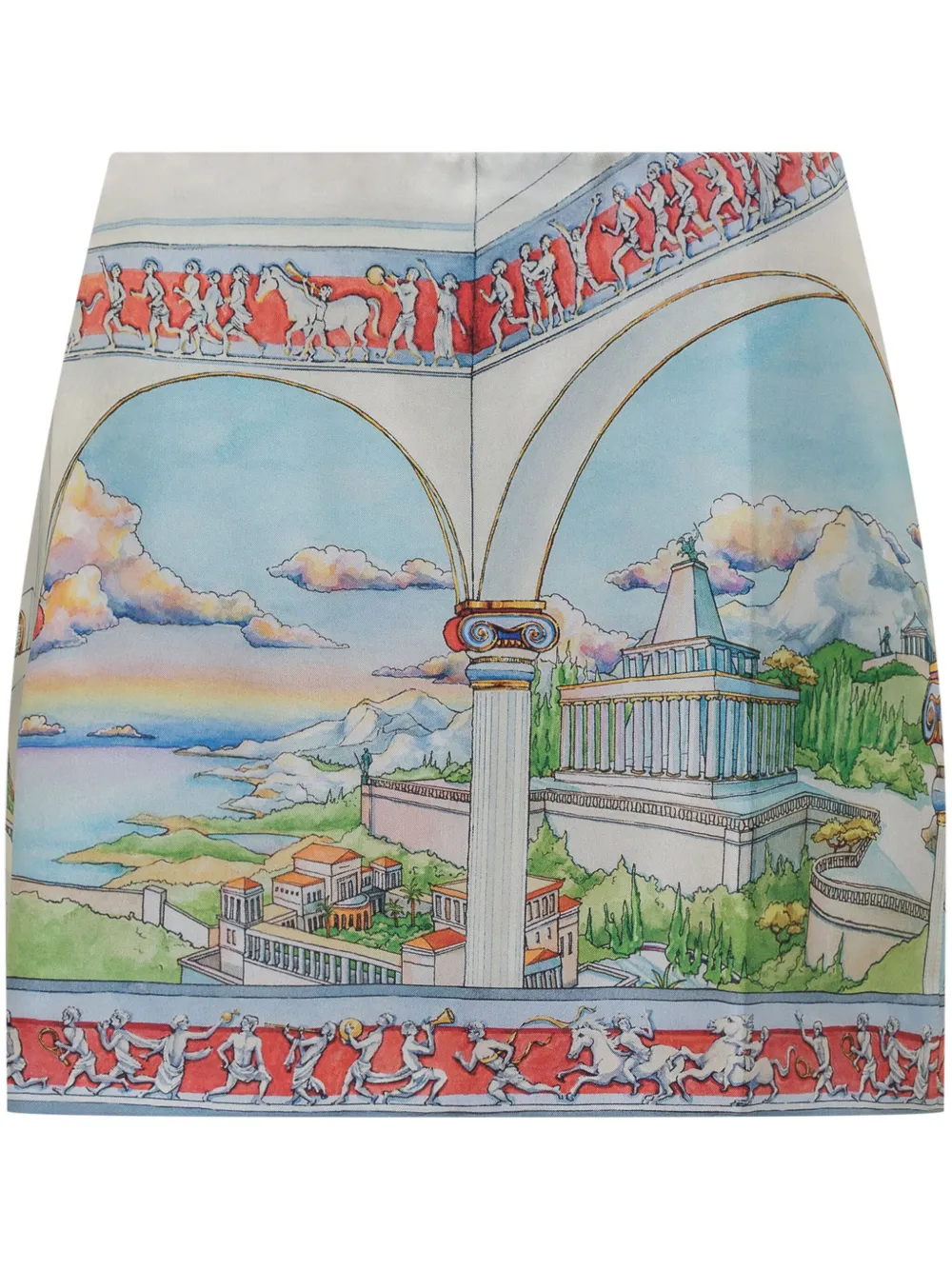 Shop Casablanca Le Passage Miniskirt In Multicolour