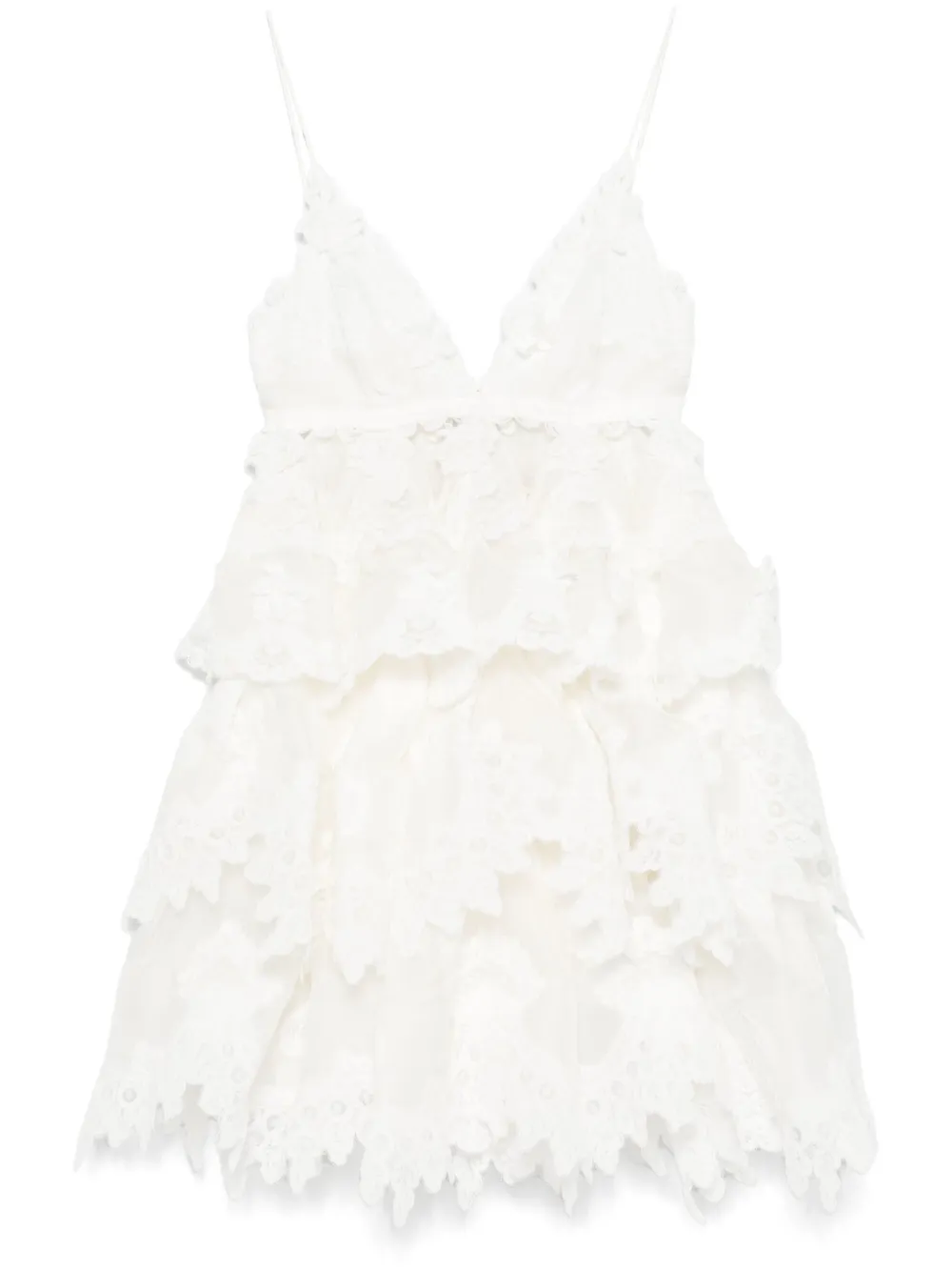 Zimmermann Crush Mini Dress In White