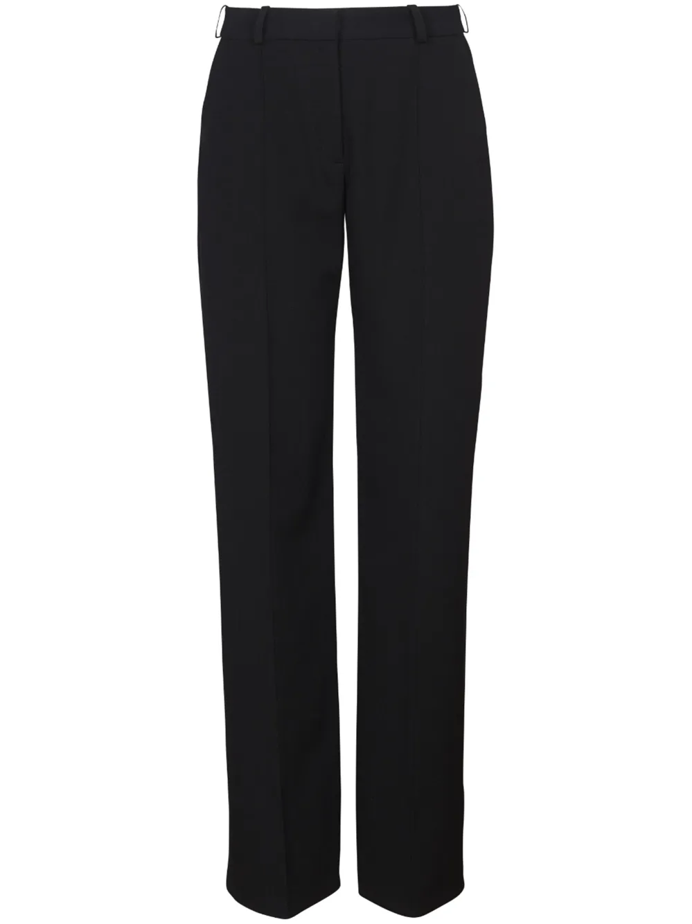Balmain Wool Trousers With Front Pleats And Wide Leg In Black