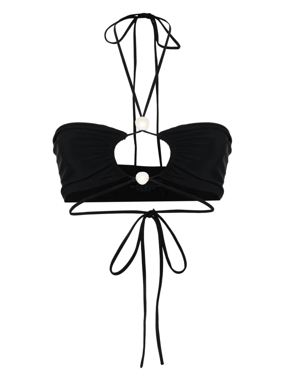 Shop Magda Butrym Bikini Top In Black