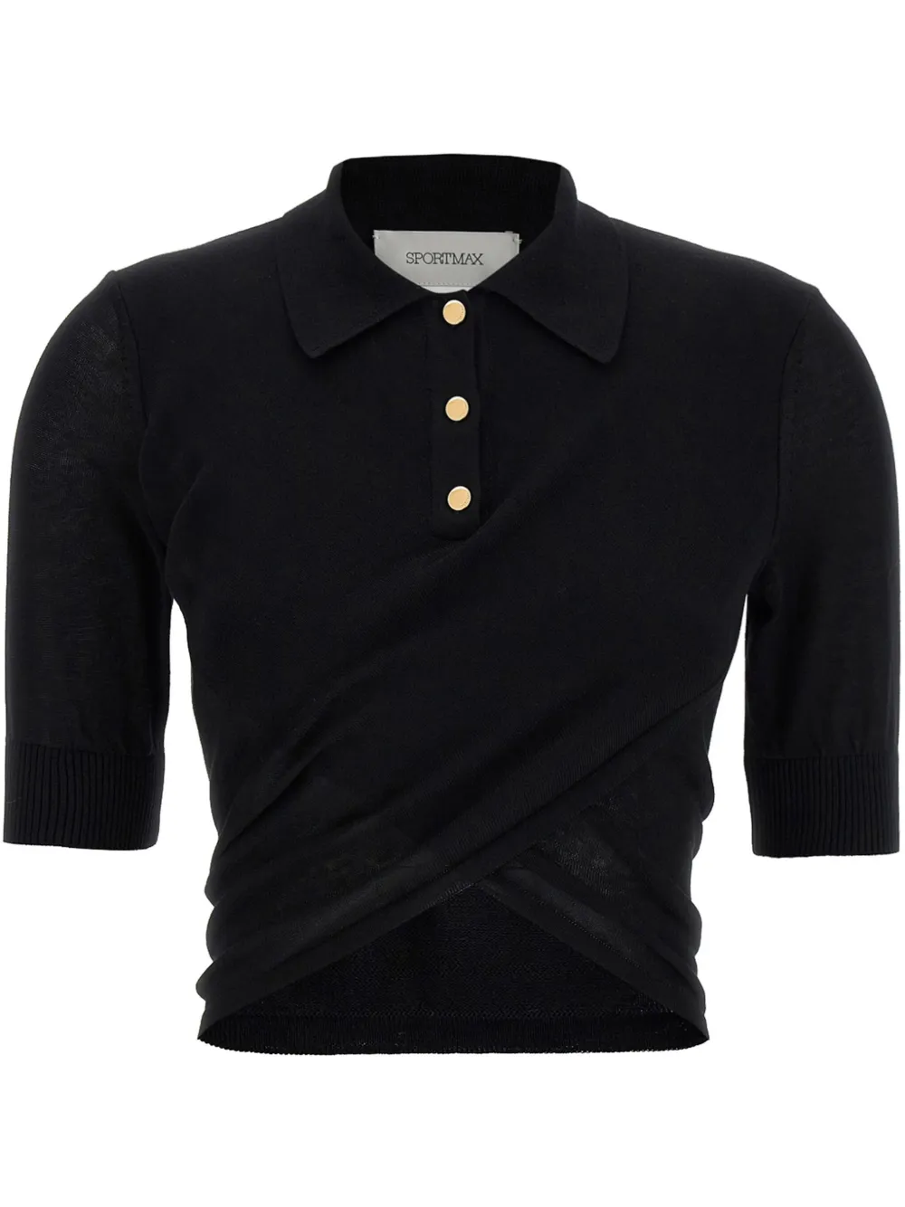 Sportmax Black Shaker Top In Black