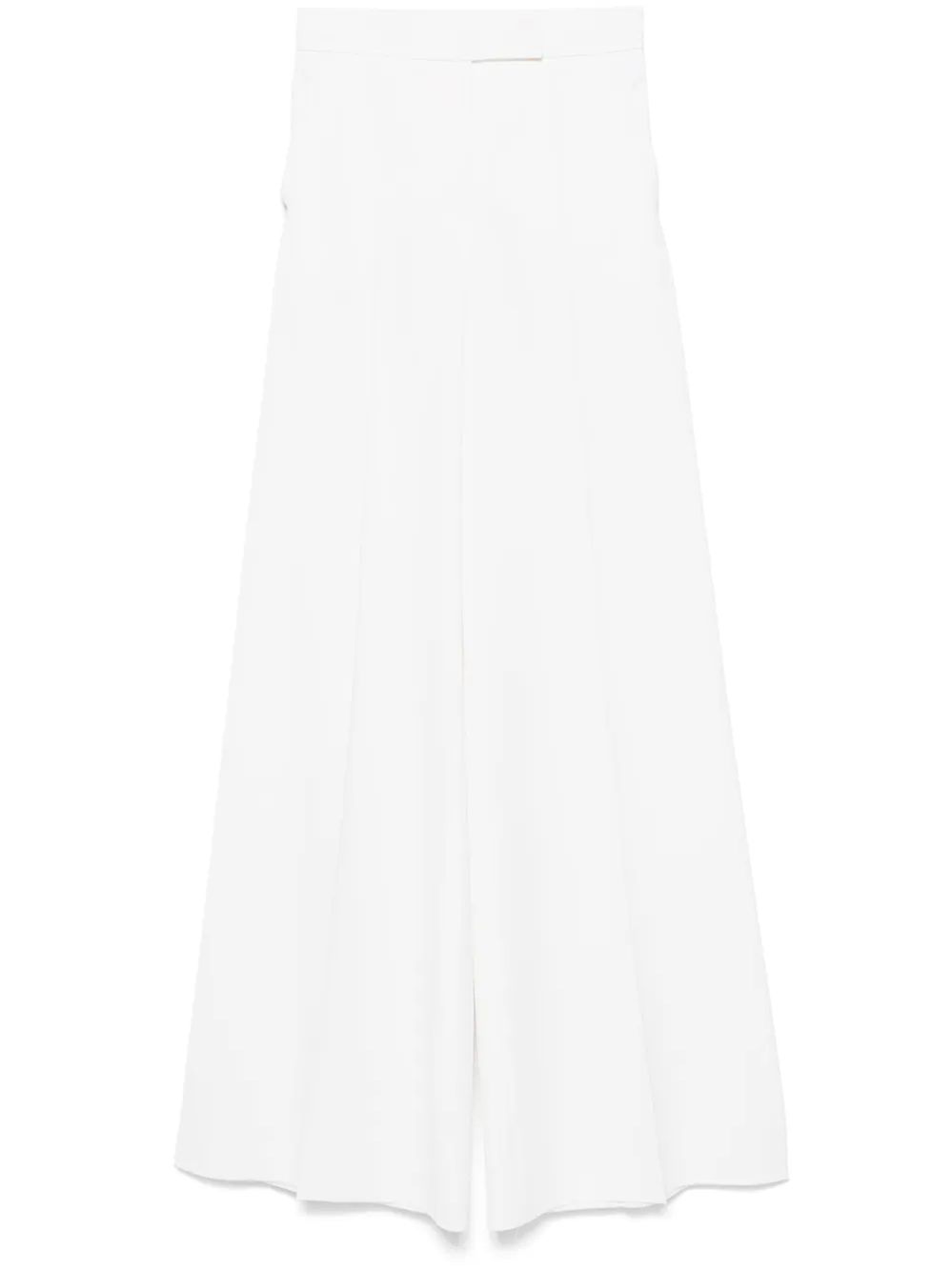 Max Mara High Waist Wide Leg Trousers In White