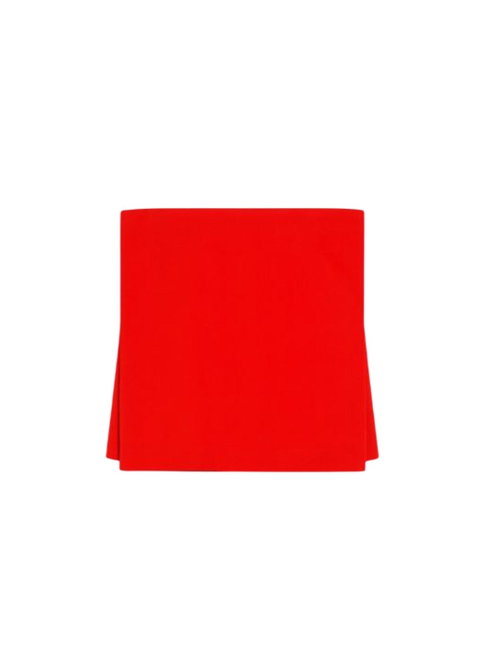 Sportmax Strapless Flared Crop Top With Leather Straps In Red