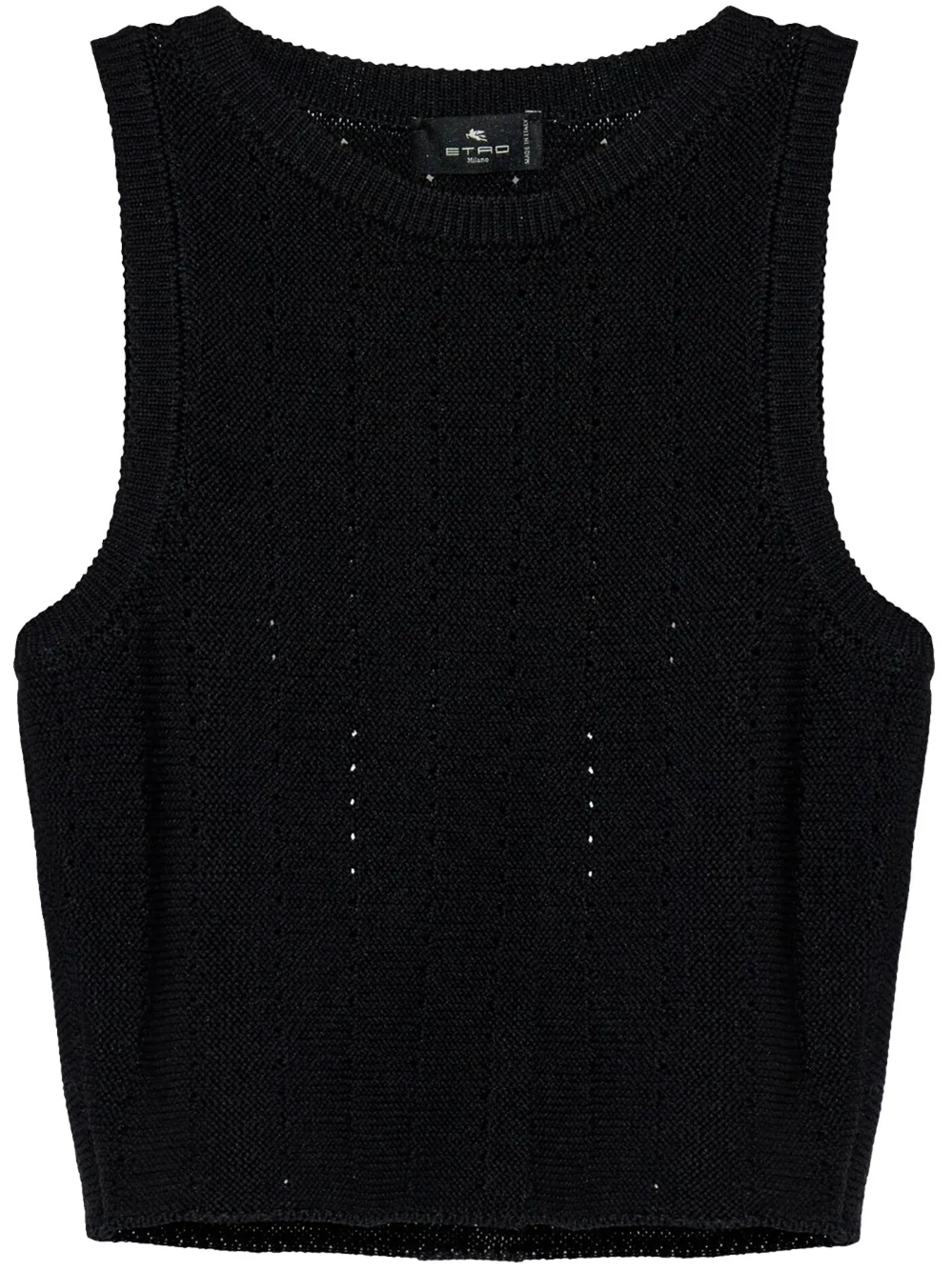 Shop Etro Crop Top In Black