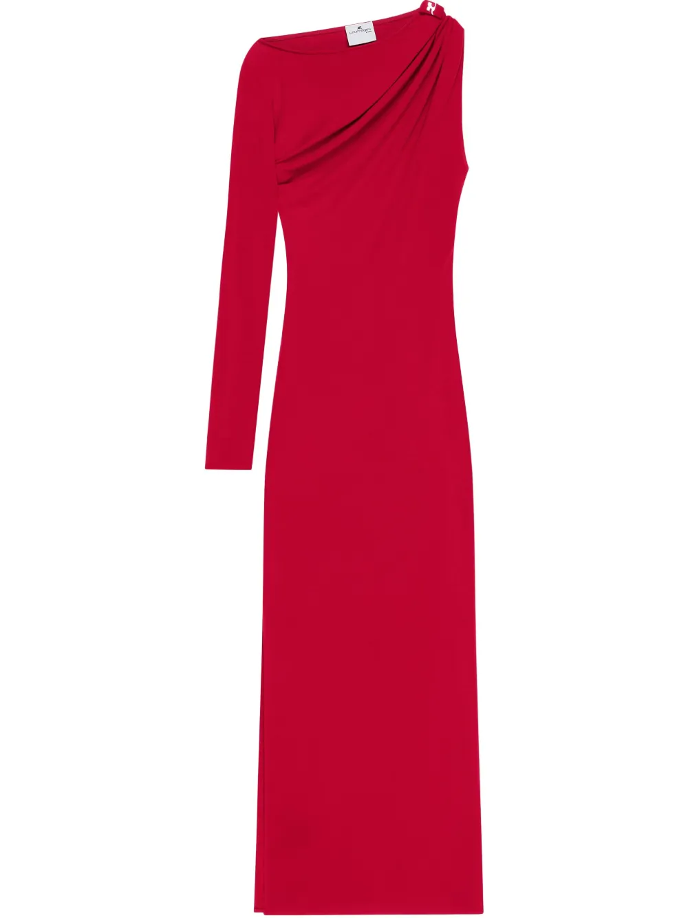 Courrèges Courreges Asymmetrical Midi Dress In Red