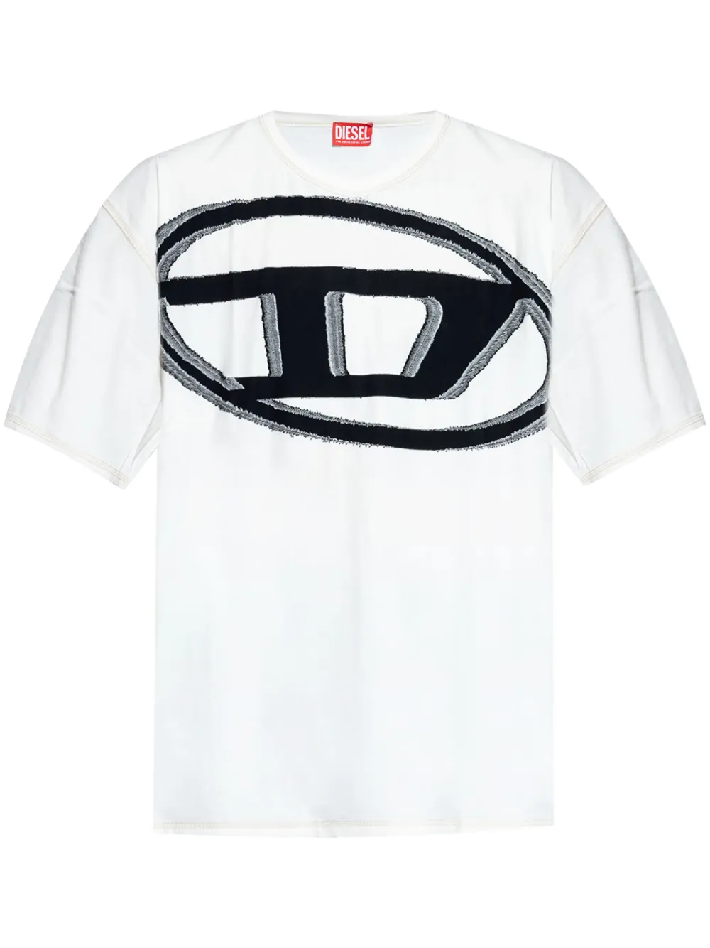 Diesel T-shirt With Maxi Oval D In White