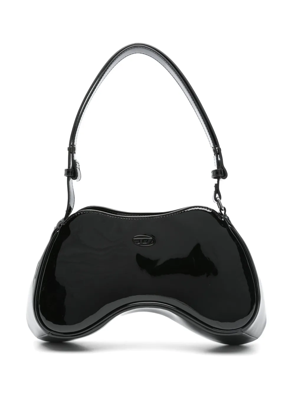 Shop Diesel Play Shoulder Bag In Black