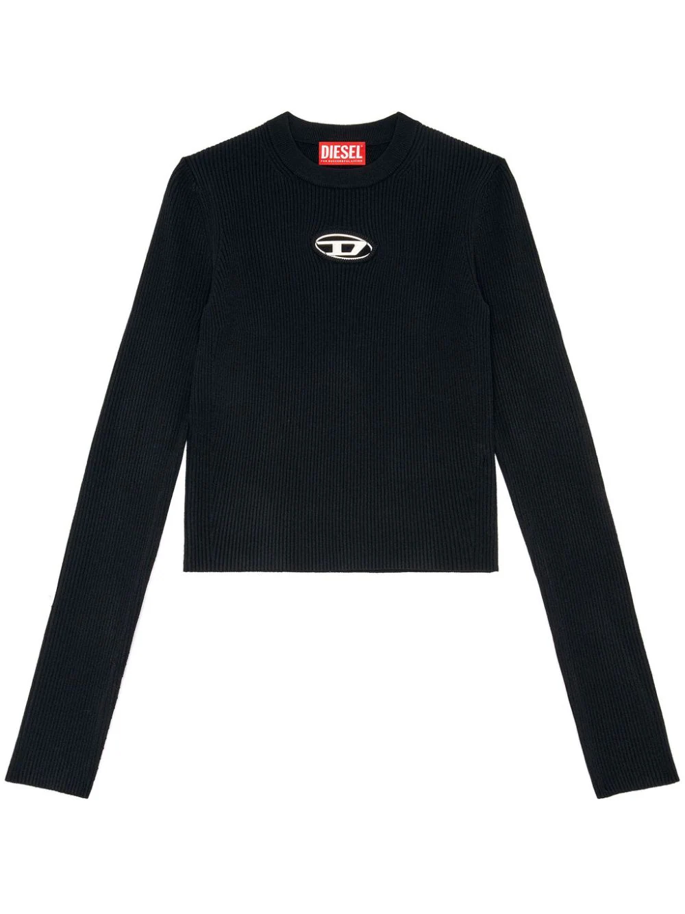 Shop Diesel A-valari Long-sleeved T-shirt In Black