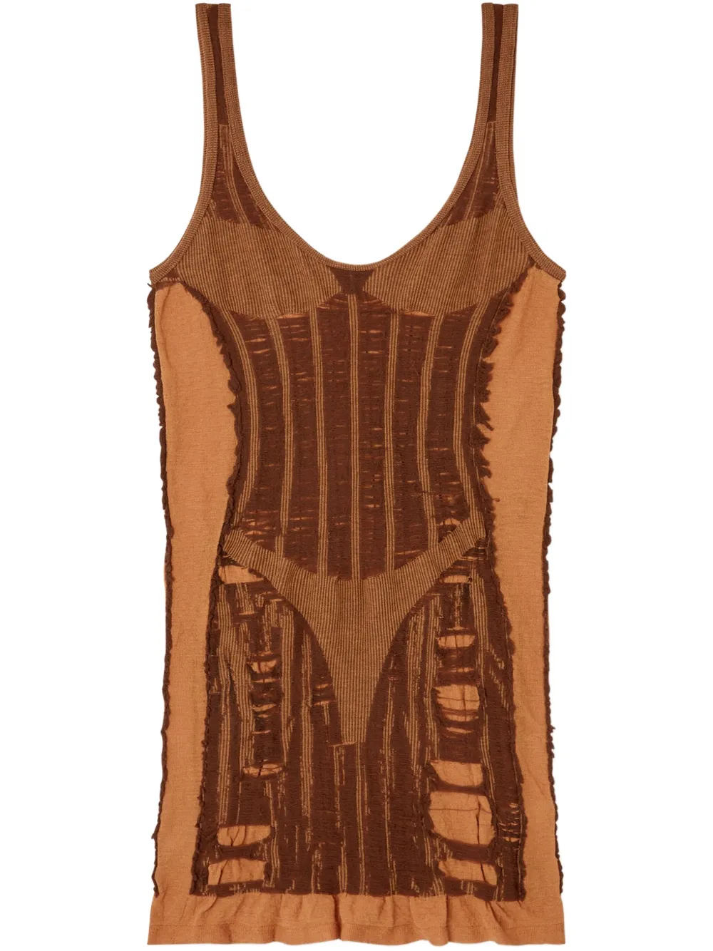 Shop Diesel M-calimera Short Dress In Brown