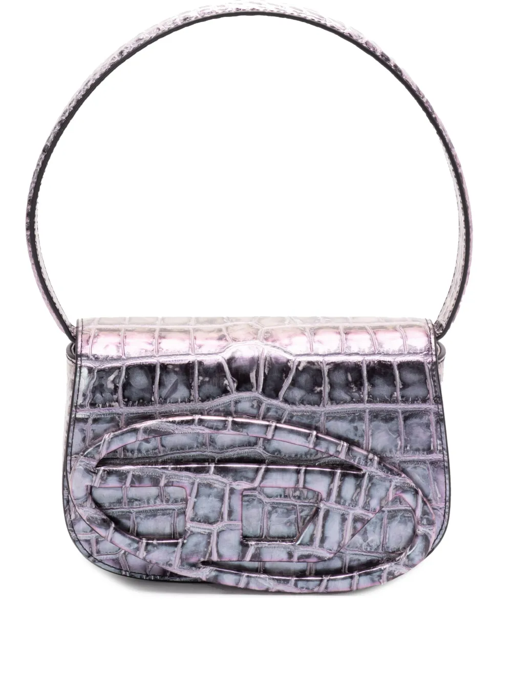 Diesel '1dr' Brown Shoulder Bag With Adjustable And Removable Shoulder Strap In Multicolour