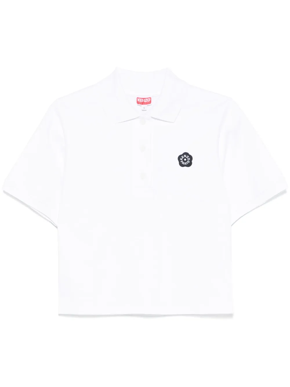 Shop Kenzo Polo Boke Flower 2.0 In White