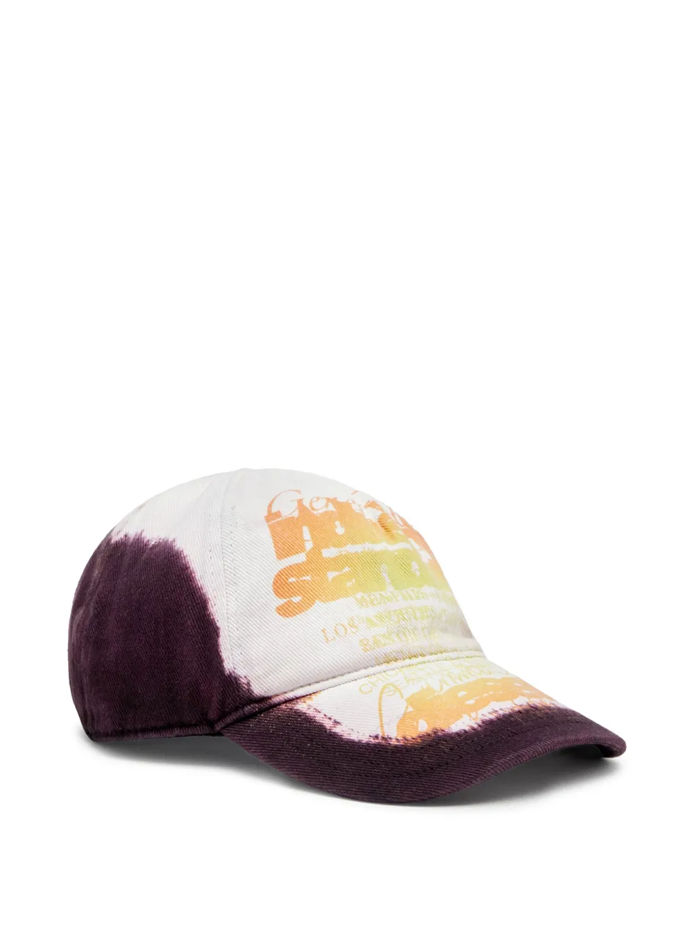 Diesel Chris Tie-dye Curved Brim Round Crown In Multicolour