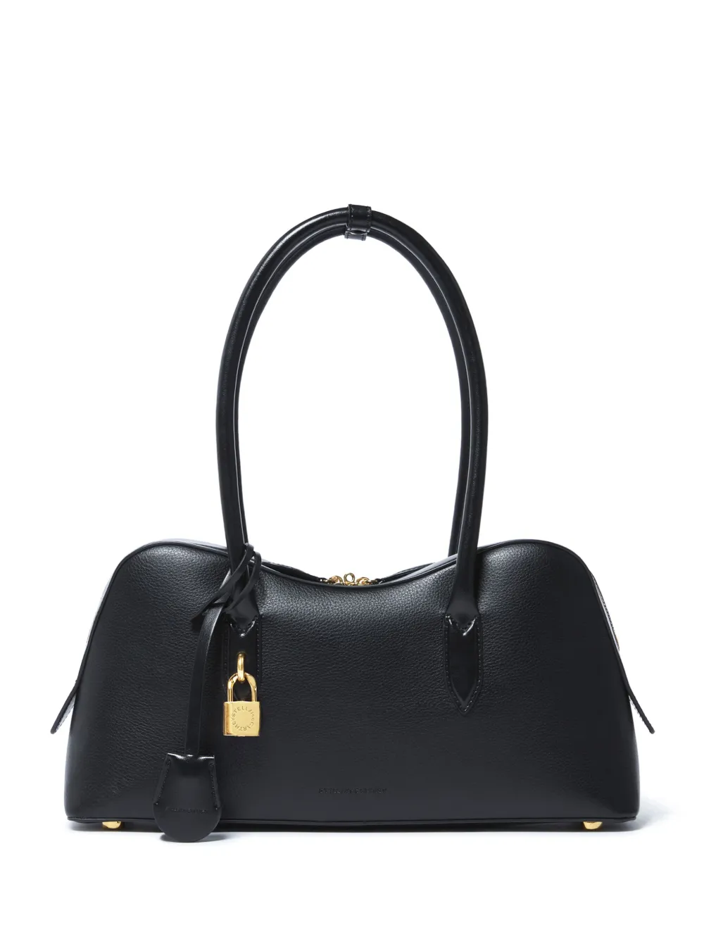 Stella Mccartney Structured Shape Shoulder Bag With Gold-tone Hardware In Black