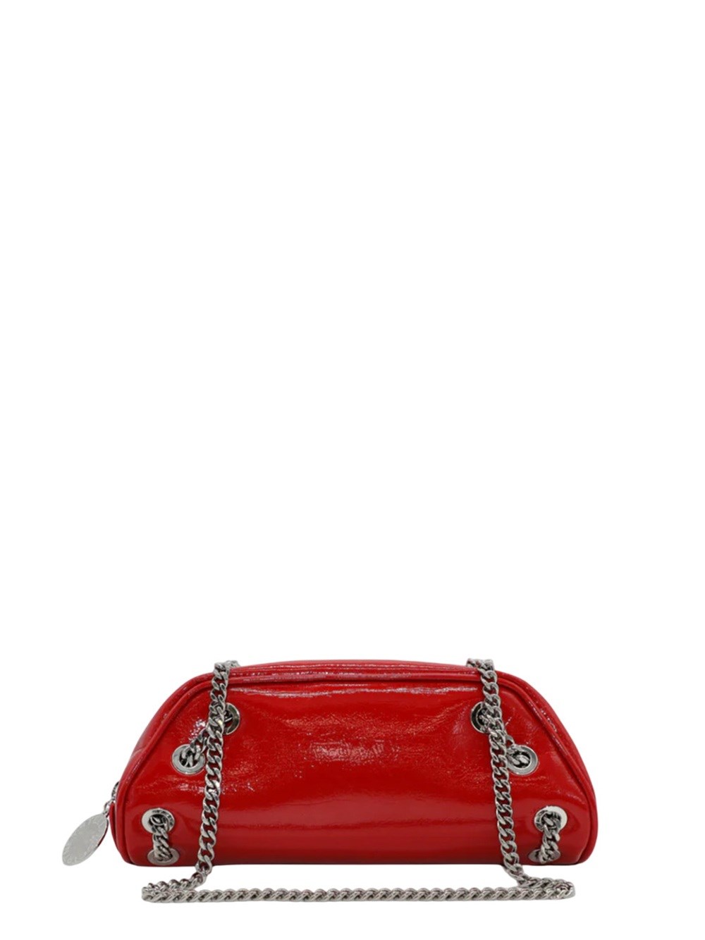 Stella Mccartney Small Bowling Bag Crinkled Patent Alter Mat In Red