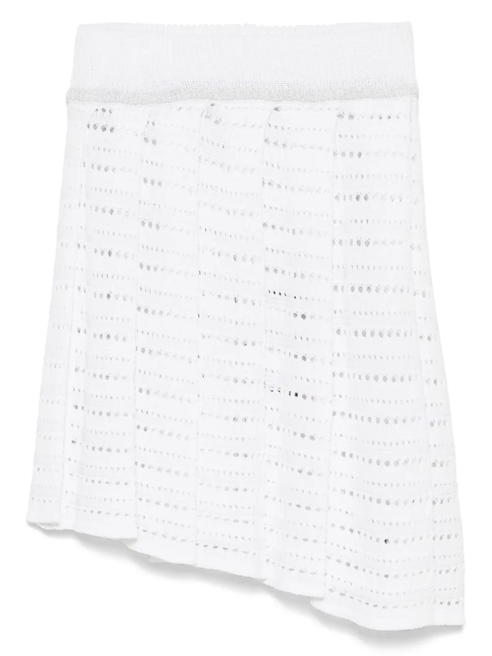 Gcds Pleated Mini Skirt In White