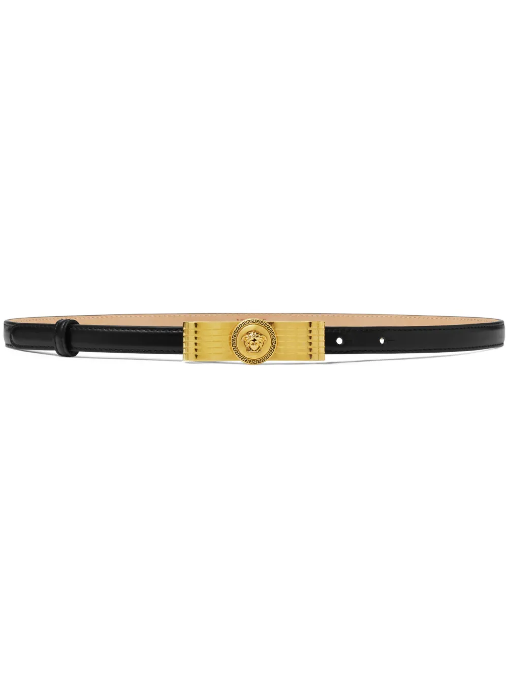 VERSACE GIANNI RIBBON LEATHER BELT