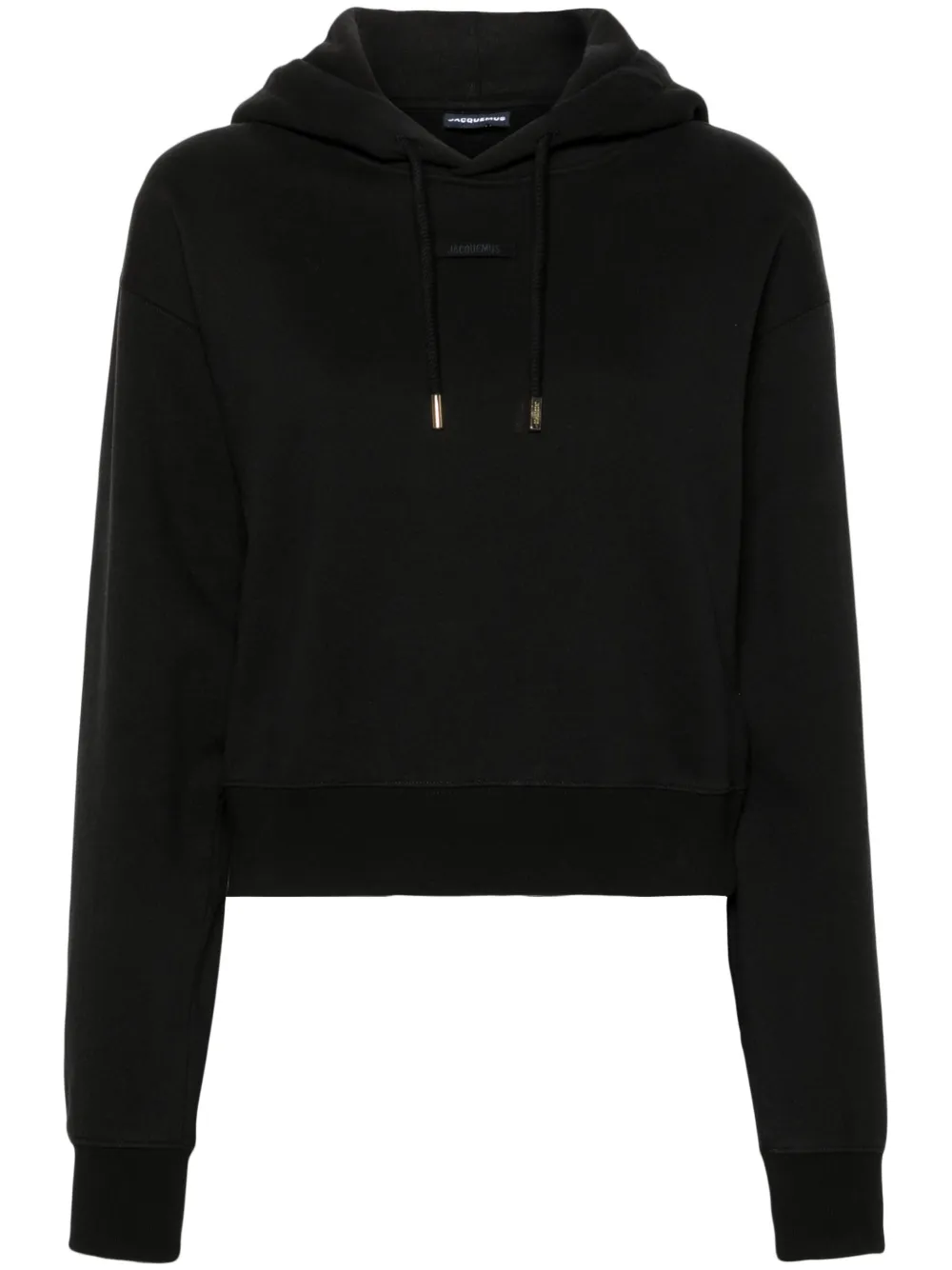 Shop Jacquemus Le Hoodie Gros Grain In Black