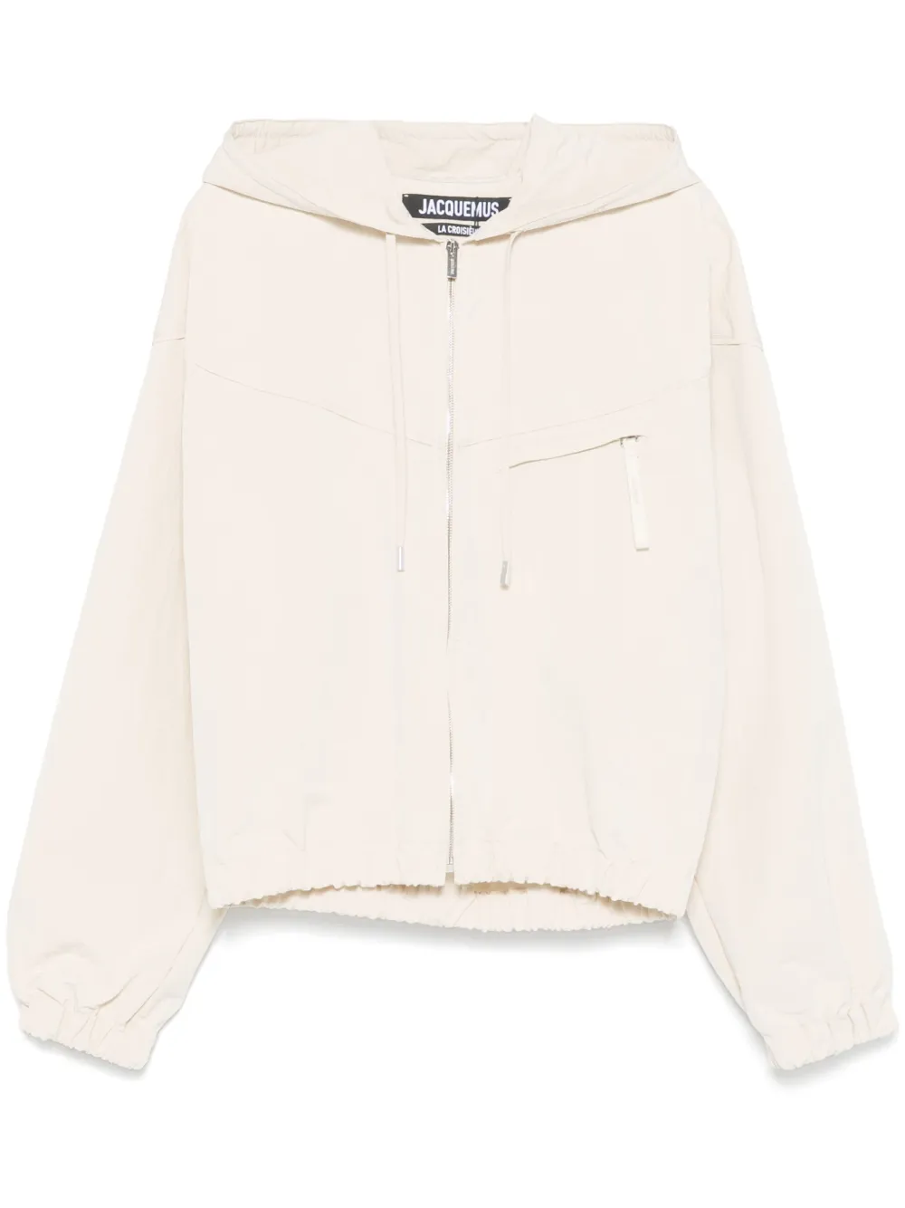 Jacquemus The Bateau Zip-up Windbreaker Jacket In White