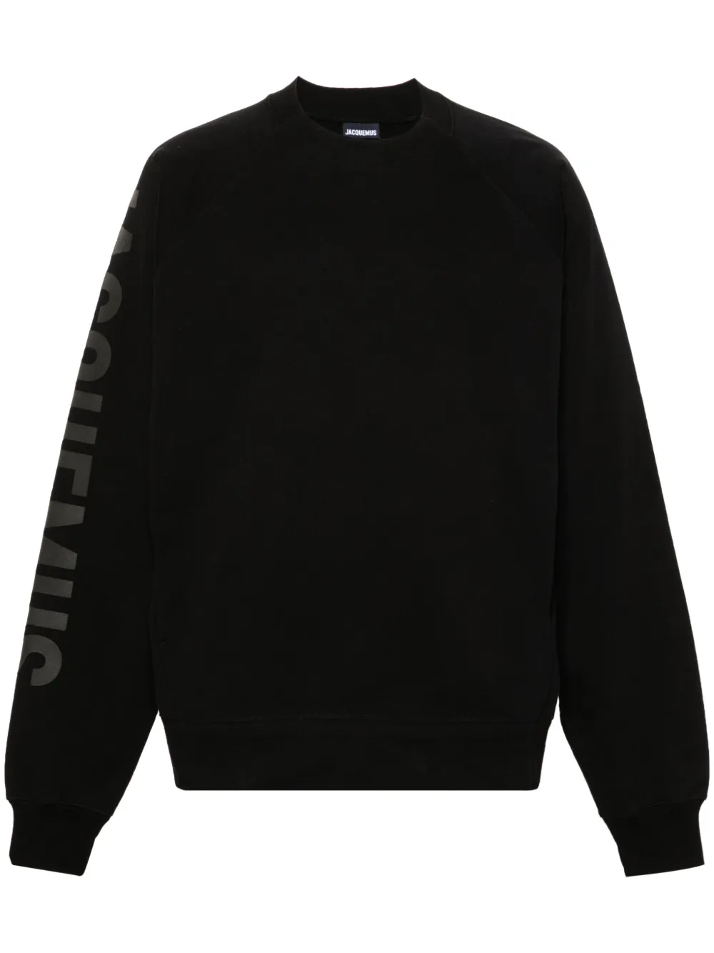 Jacquemus Top Le Sweatshirt Typo With Print In Black