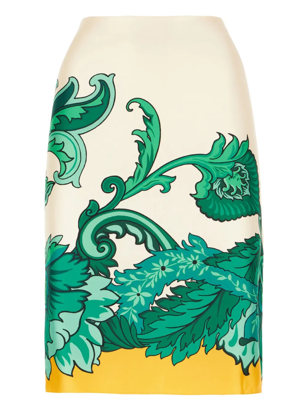 Etro Printed High Waist Knee-length Skirt In Multicolour