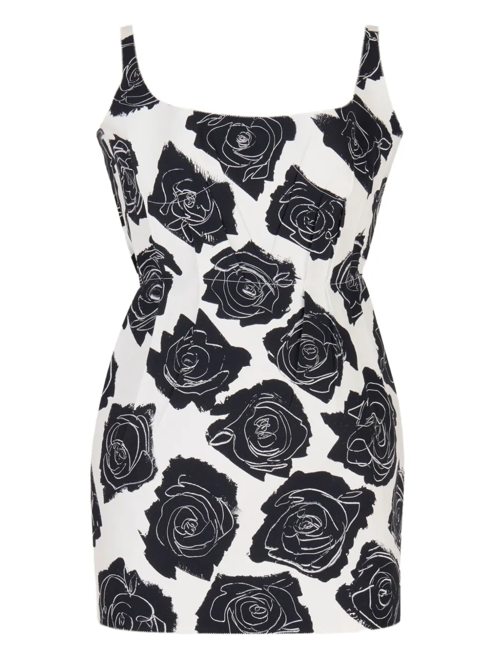 Shop Marni Short Floral Dress In White