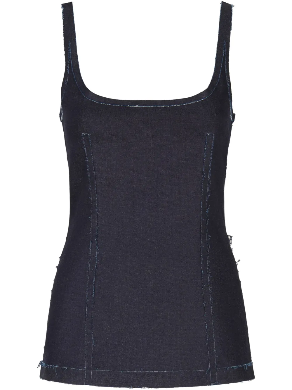 Shop Marni Denim Corset In Blue
