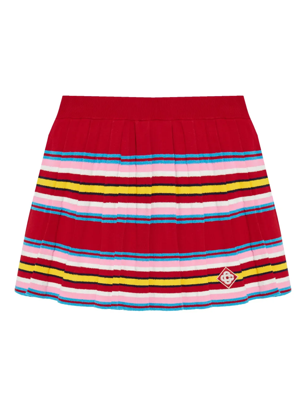 Shop Casablanca Striped Mini Skirt In Red