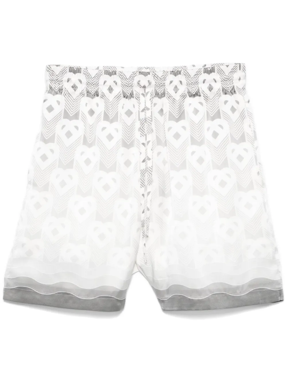 Shop Casablanca Monogram Shorts In Grey