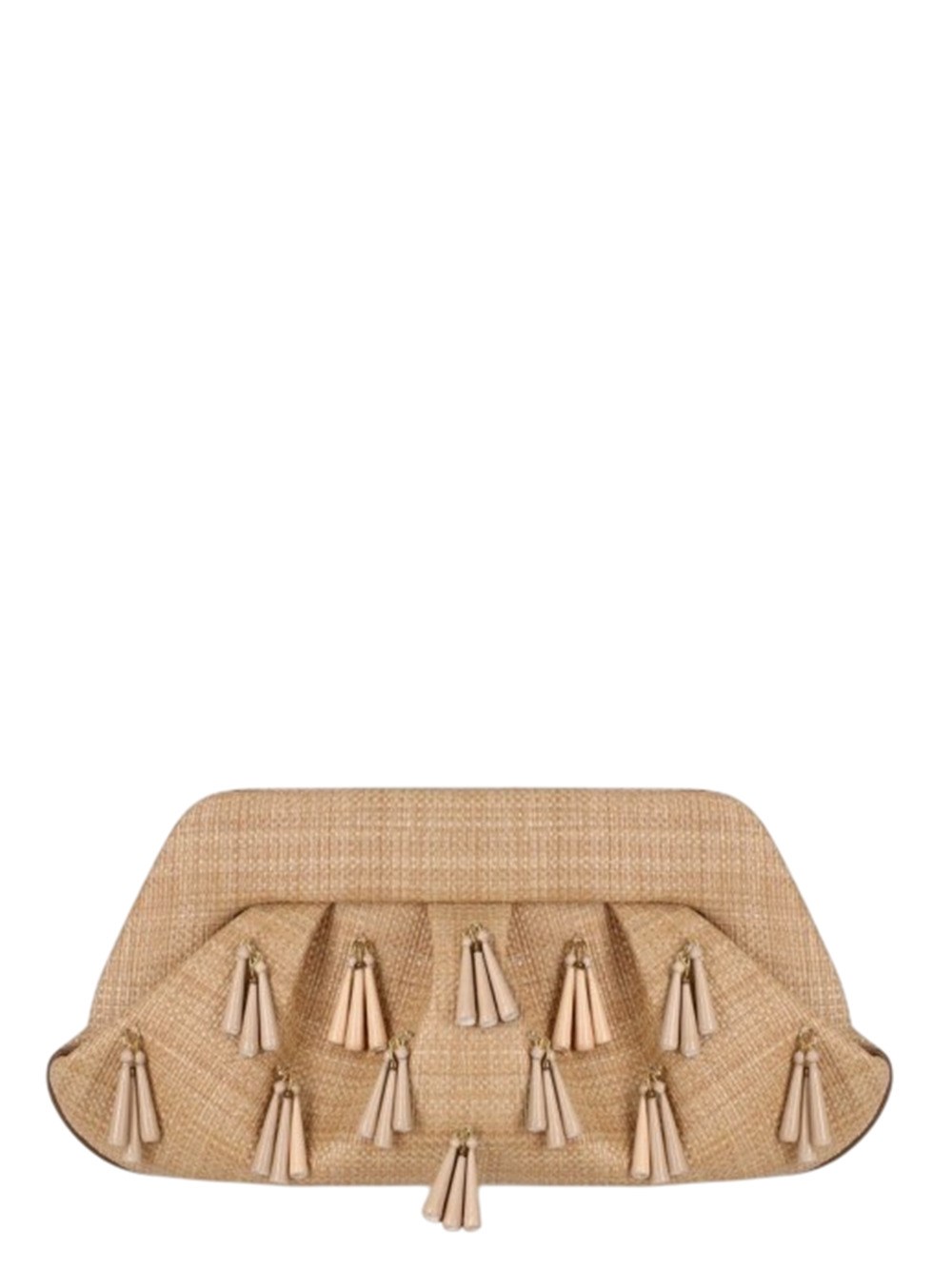 Themoire' Clutch Emera Paper Fringes Macadamia