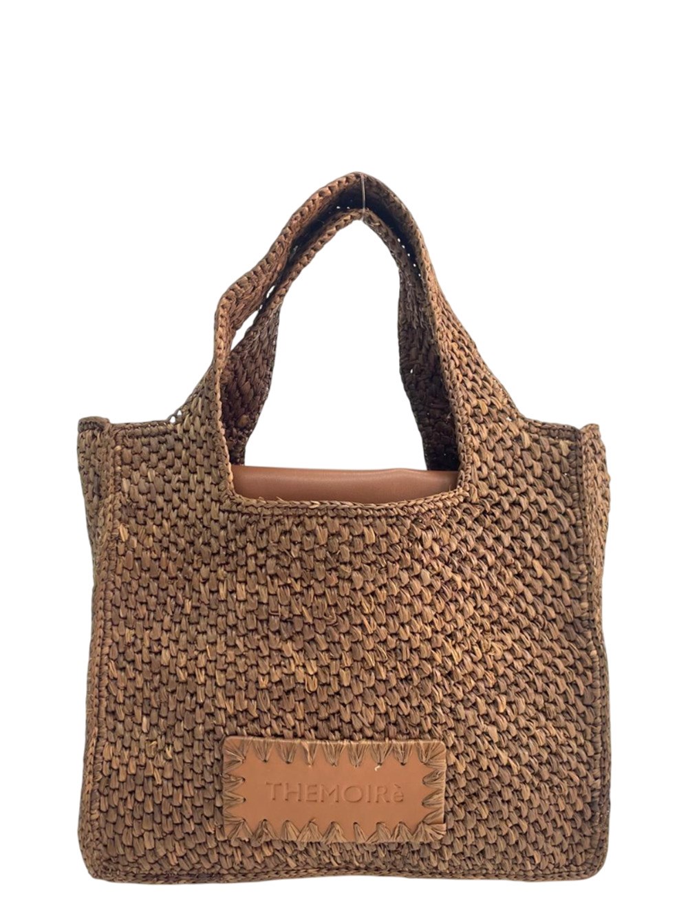 Themoire' Morea Raffia Small" Brown Bag