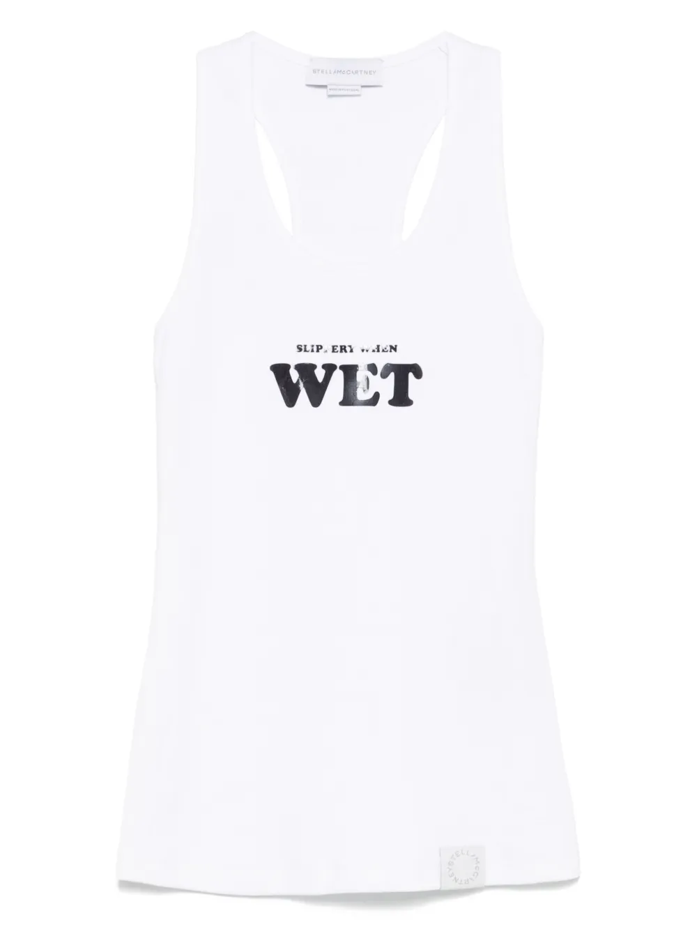 Stella Mccartney Rubberised Slogan-print Tank Top
