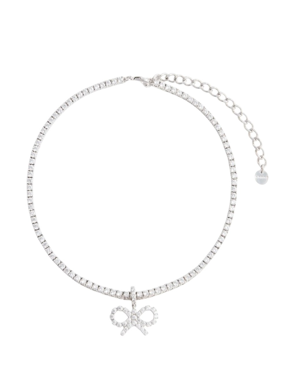 Self-portrait Crystal Bow Tennis Necklace