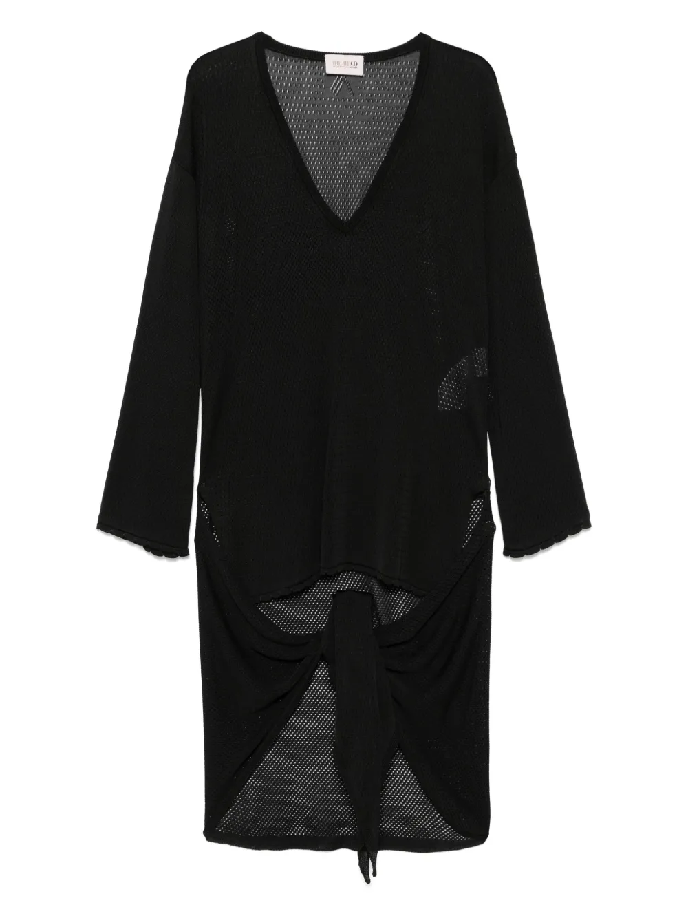 Attico Black Mini Abito Cover-up In Black
