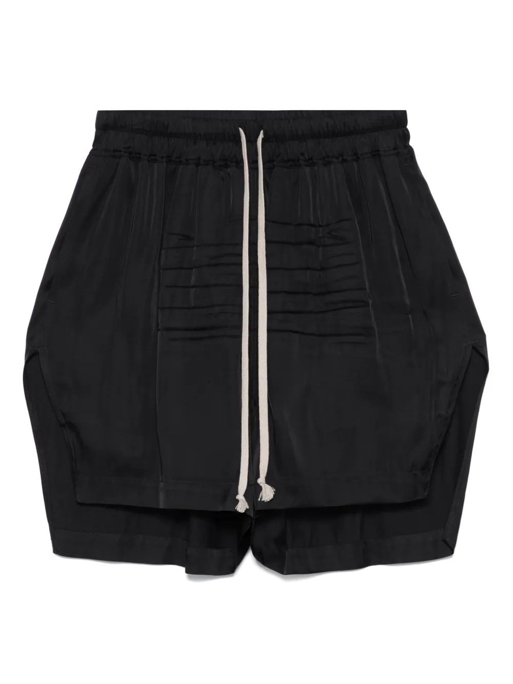 Rick Owens Bermuda Shorts With Elastic Waistband And Side Slits