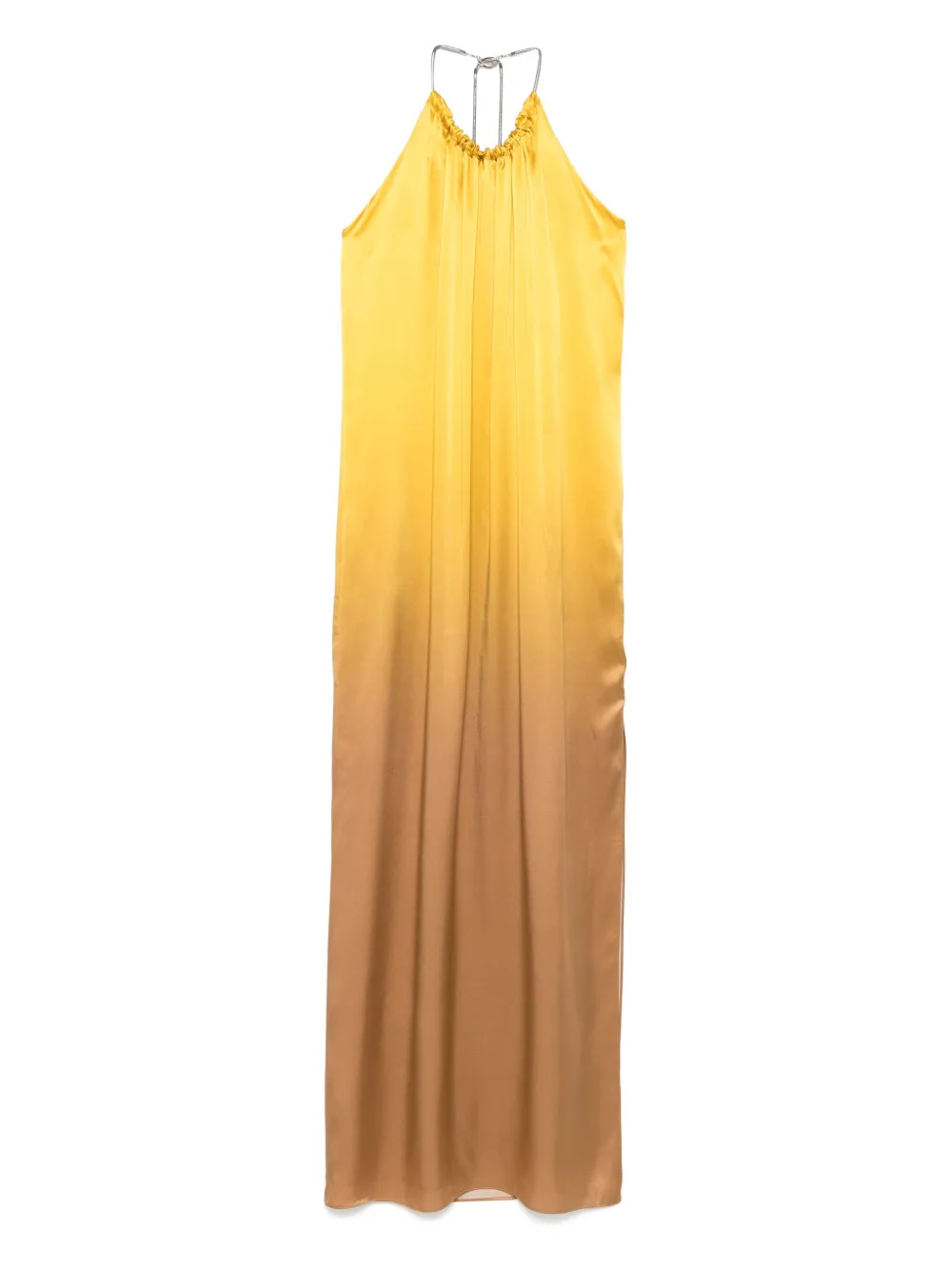 Max Mara Halter Neckline Backless Dress In Multi