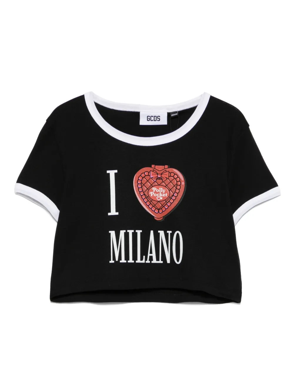 Gcds Milano Crop T-shirt Graphic Print