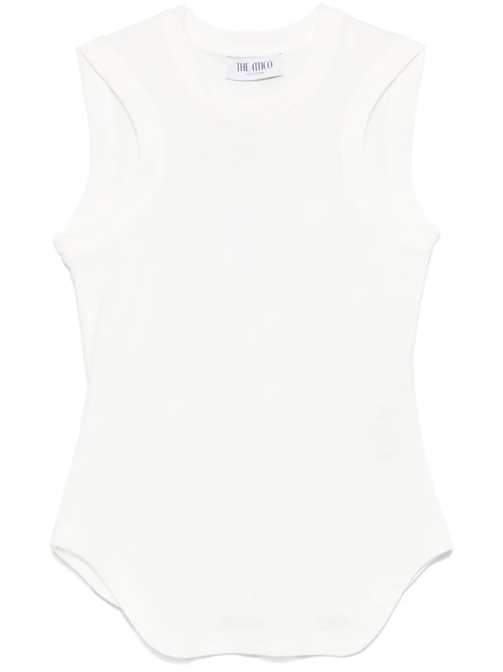 Attico Reese Cotton Jersey Tank Top In White