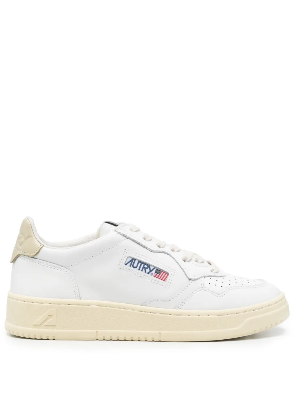Autry Medalist Leather Low-top Sneakers In White