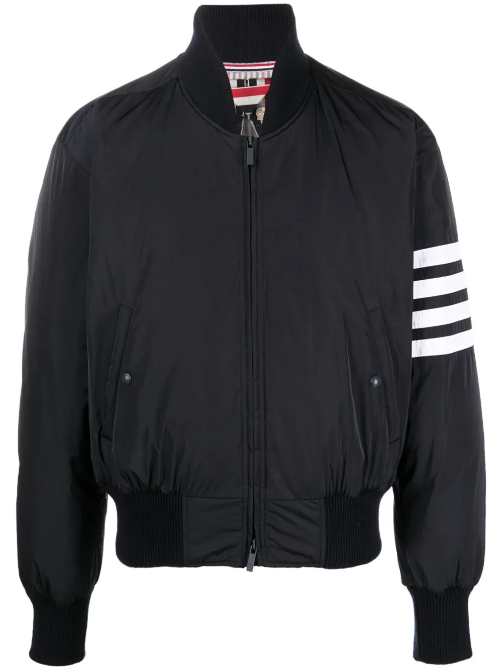 Thom Browne 4-bar Plain Weave Suiting Bomber Jacket