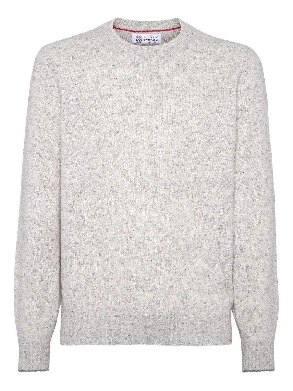 Brunello Cucinelli Irregular Coloration Flecked Alpaca Sweater Clothing