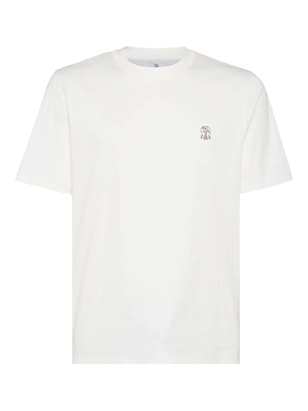 Brunello Cucinelli Crewneck T-shirt With Straight Hem And Soft Fabric