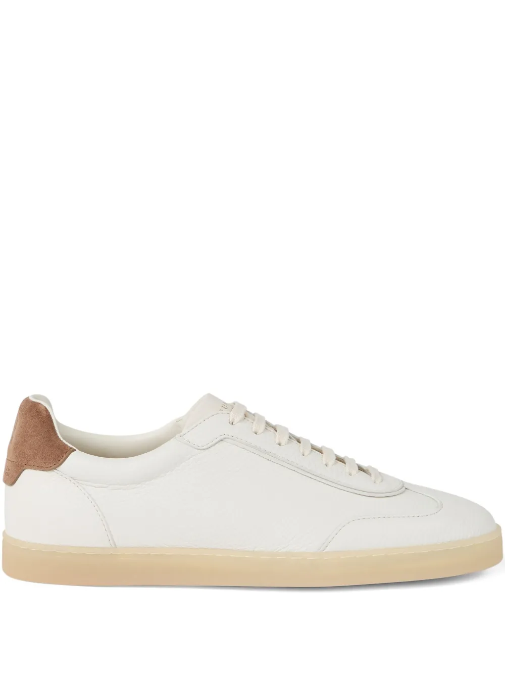 Brunello Cucinelli Branded Heel-counter Cotton Sneakers