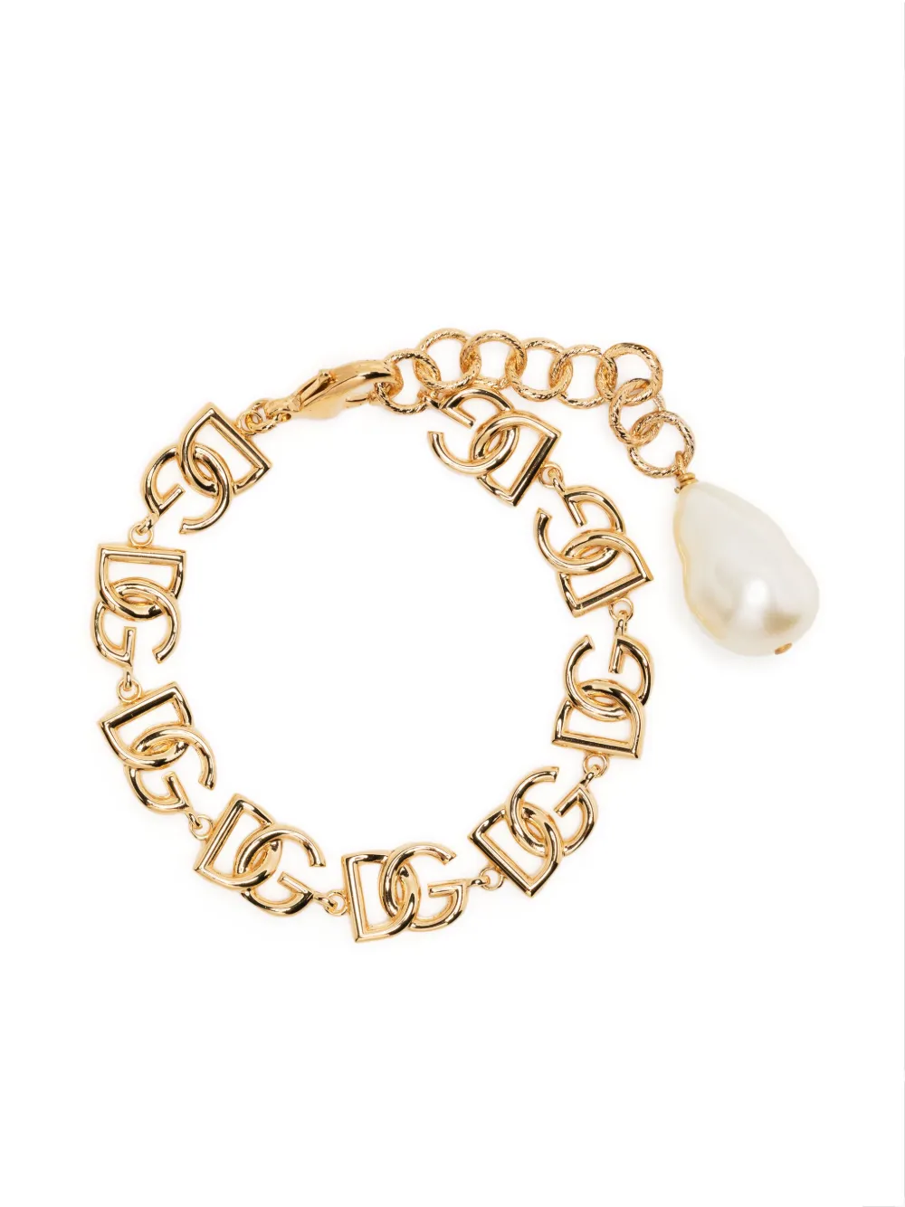 Dolce & Gabbana Logo-plaque Polished-finish Bracelet