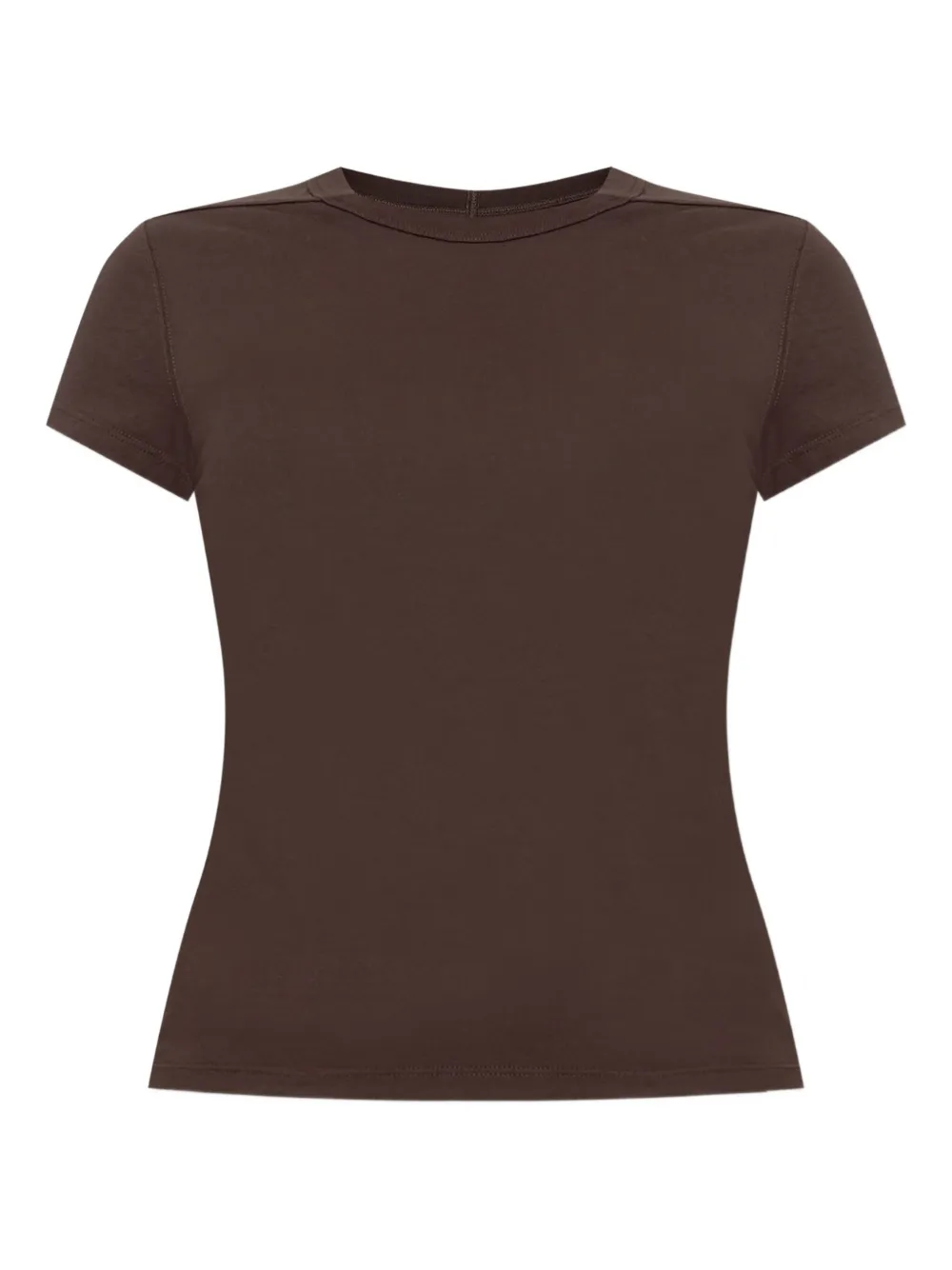 Rick Owens Cropped T-shirt Level T In Brown