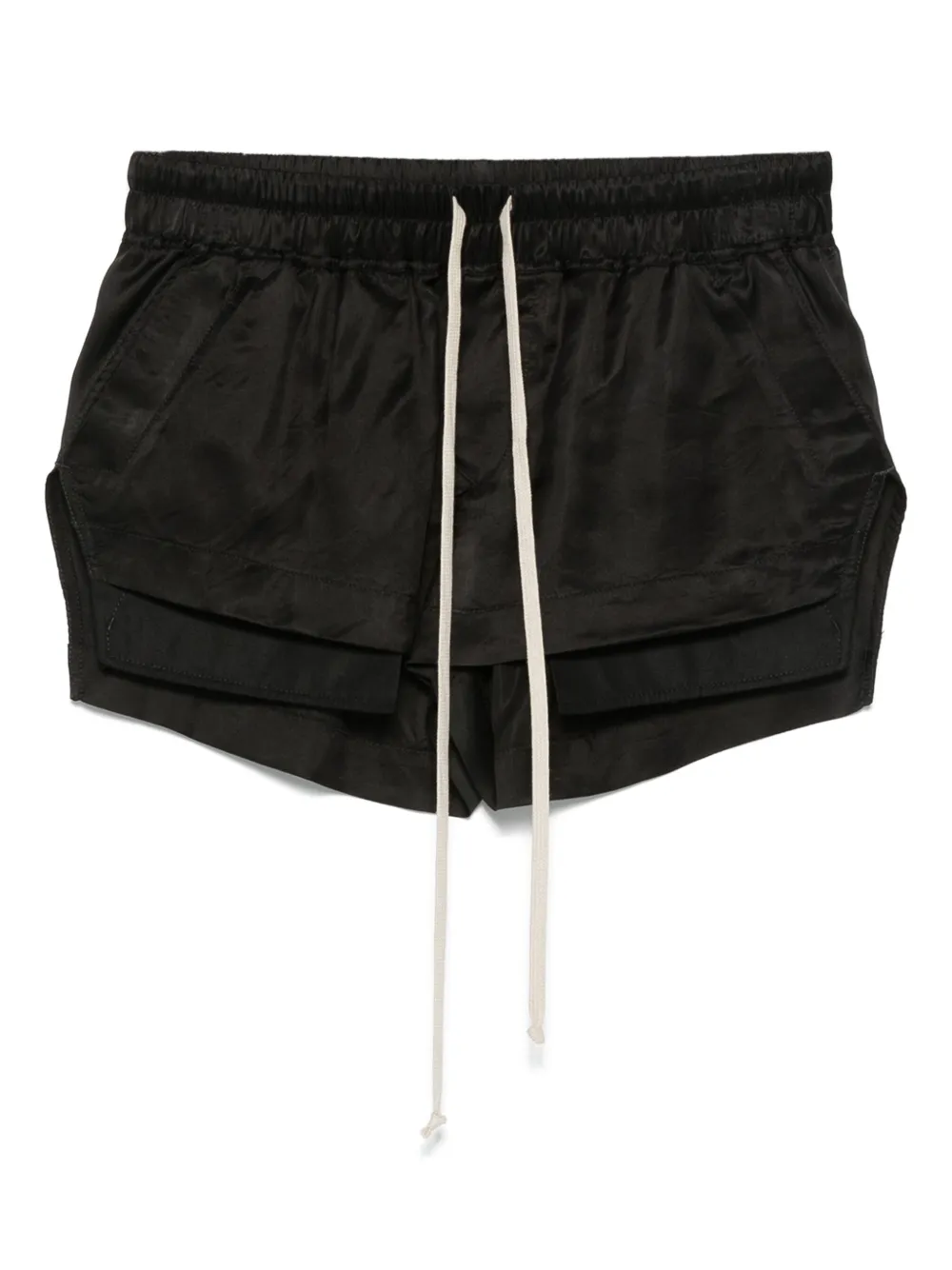 Rick Owens R Owens Fog Elstic Waist Under Lay Boxer Shorts Black In Black