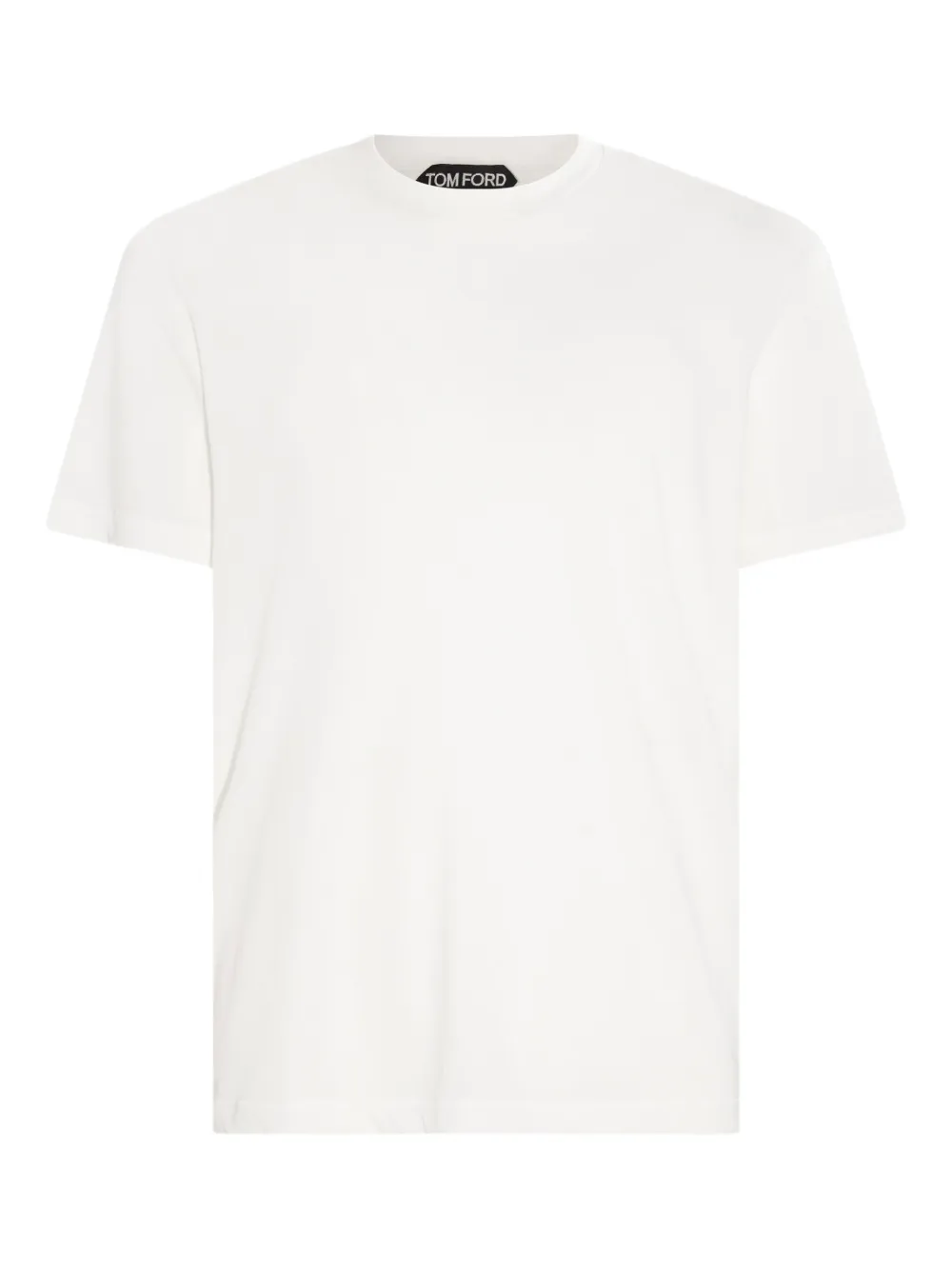 Tom Ford Placed Rib Slim-fit Lyocell And Cotton-blend Jersey T-shirt In White